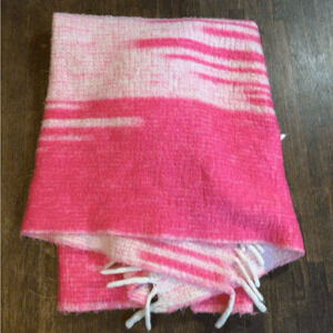 Anthropologie Pink and Cream Blanket